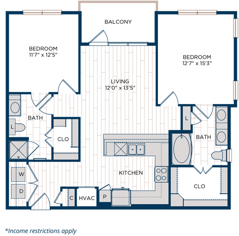 Aura Thirty2 B3 Affordable Unit Floor Plan